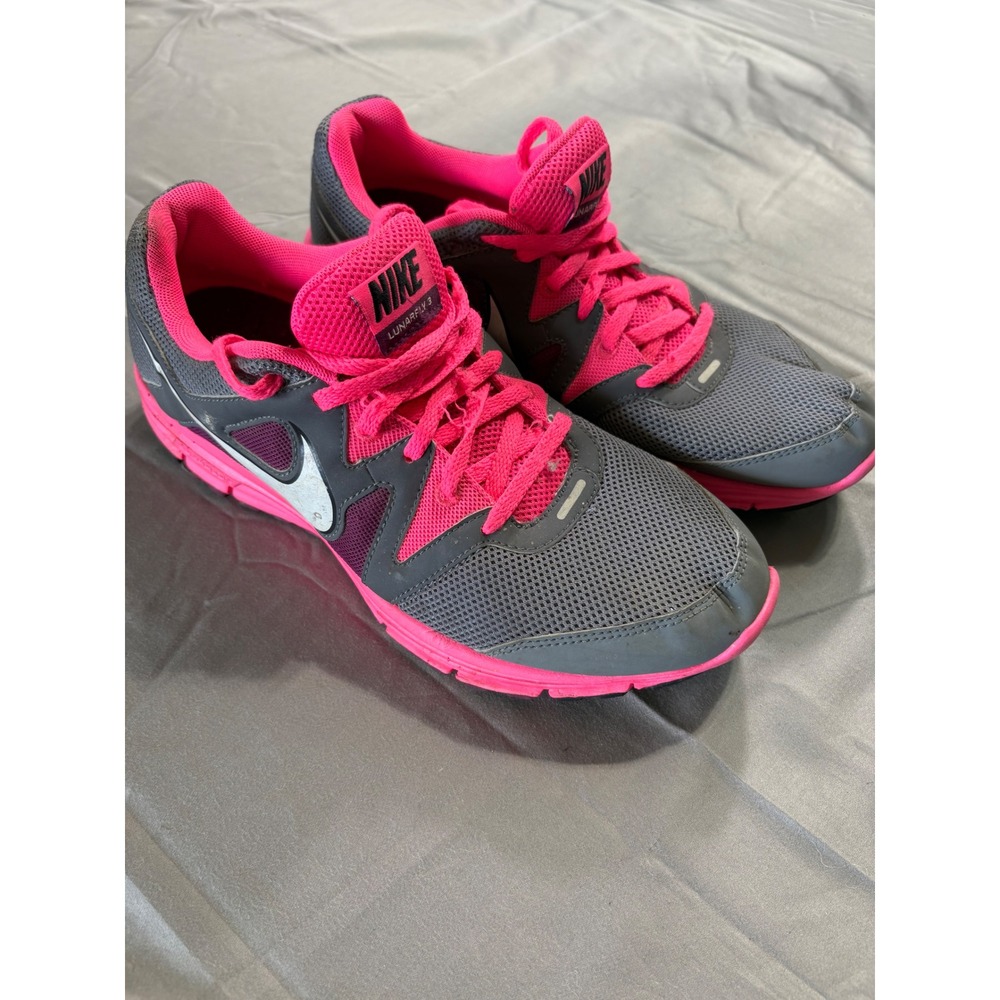 Nike Lunarfly 3 Womens Running Shoes Grey Pink Flash 48751-016 Size 10